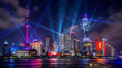 上海灯光秀全景视频