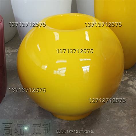 上海玻璃钢黄色花盆