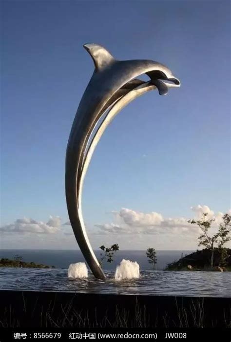 上海金属海豚雕塑艺术小品