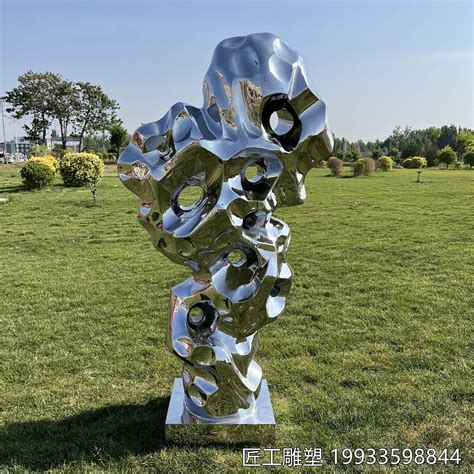 不锈钢太湖石大型不锈钢雕塑