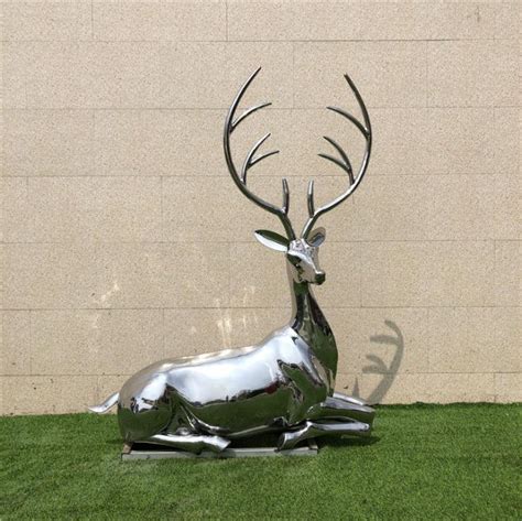 不锈钢抽象鹿雕塑价格
