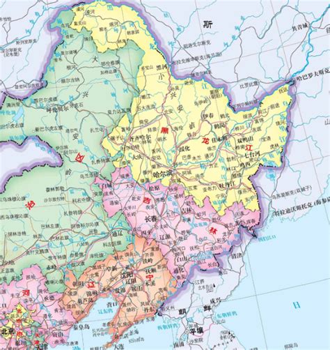 东三省地图高清版大图