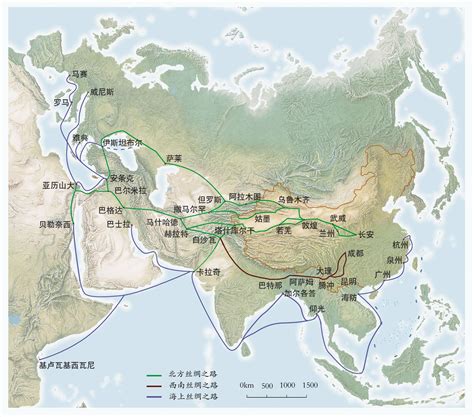 丝绸之路国内路线图全图高清版