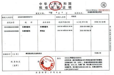 北京完税证明网上查询图片