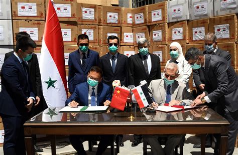 中国向叙利亚捐物资
