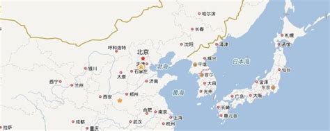 中国和日本交界地图