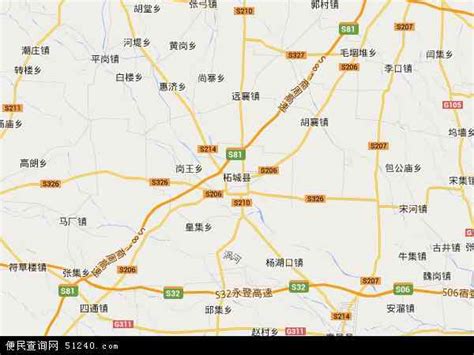 中国柘城县的地图
