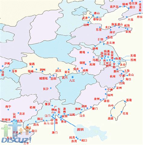 中国港口地图一览表