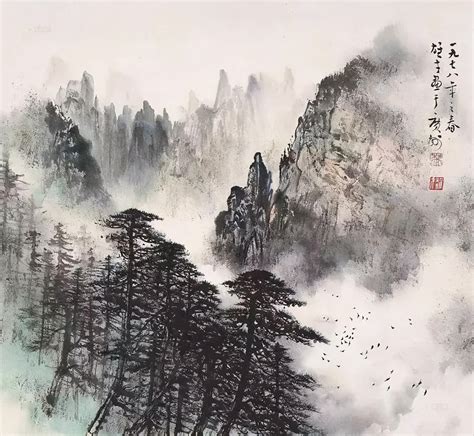 中国现代山水画高清图作品欣赏