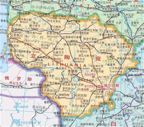 中国立陶宛地图位置