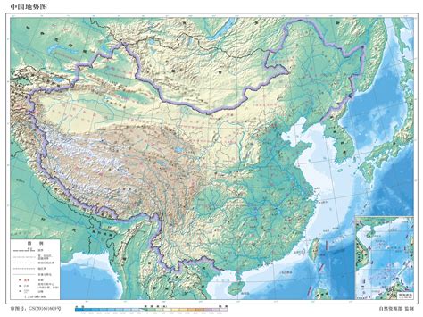 中国详细地形图全图高清