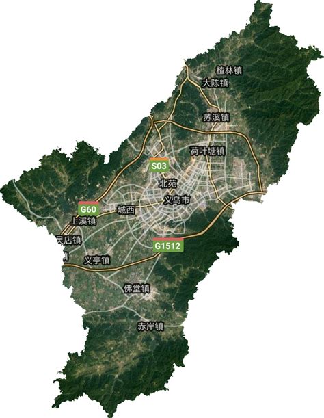 义乌市区详细地图
