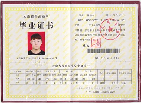 云南省毕业就业登记证