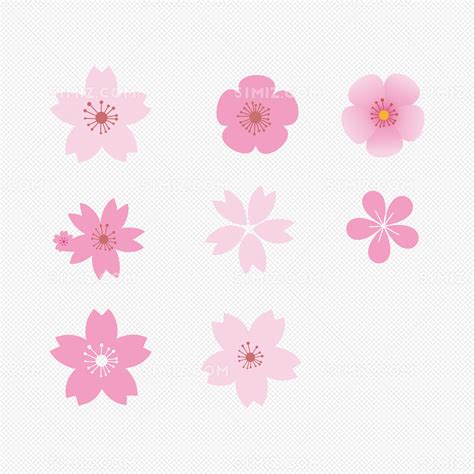 五个花瓣的樱花符号