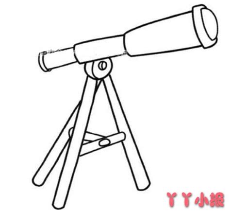 人用天文望远镜简笔画