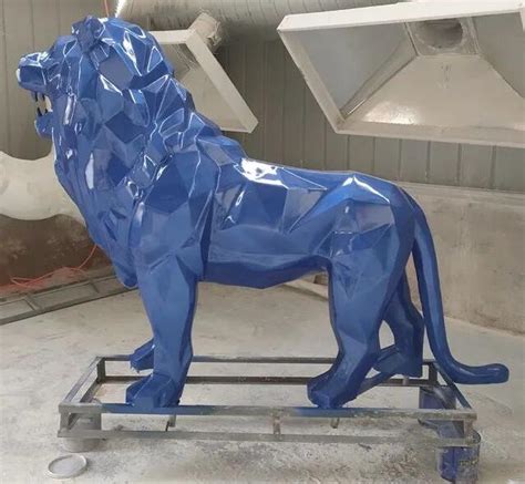 仿真动物狮子玻璃钢雕塑