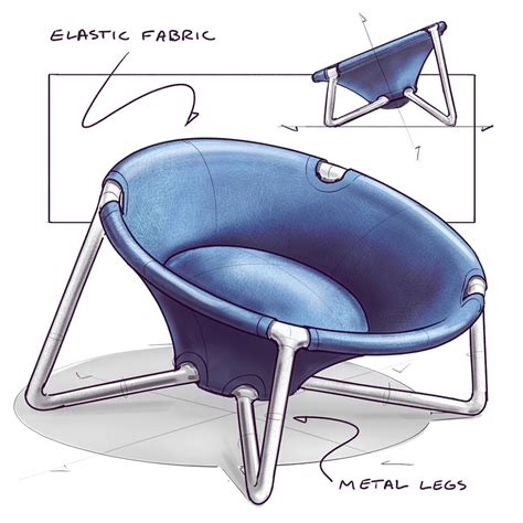 休闲椅设计图手绘