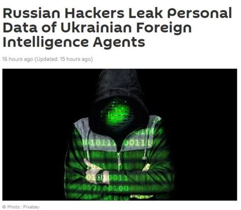 俄罗斯黑客公布乌克兰情报人员