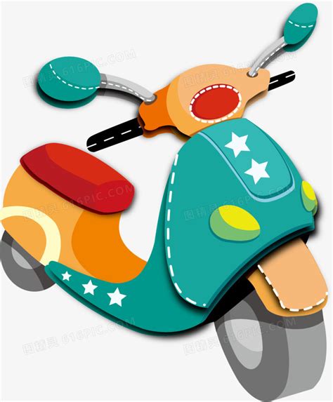 儿童动画摩托车