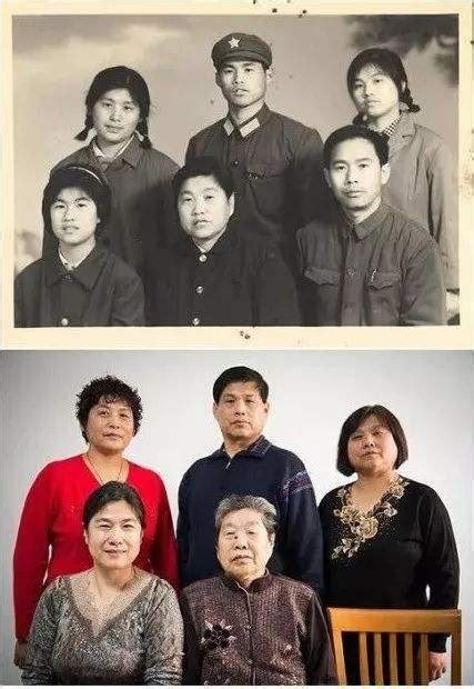 全家十五年前后照片对比感慨