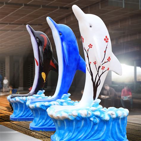 内江玻璃钢海豚雕塑价格