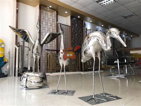 内蒙古不锈钢动物鹤雕塑
