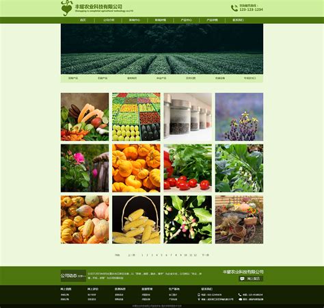 农业类网站设计