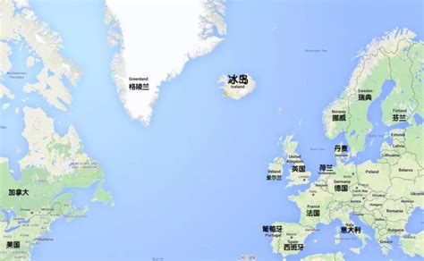 冰岛世界地图