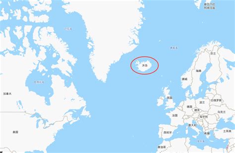 冰岛在世界地图的位置图片