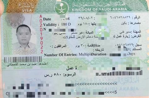 出国沙特签证图片
