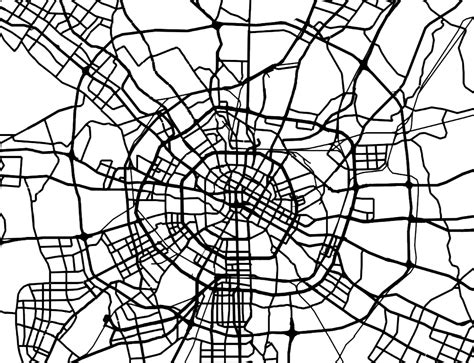 制作城市黑白地图