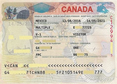 加拿大签证复印