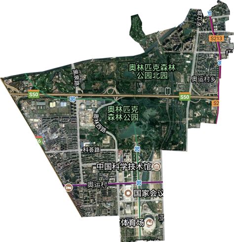 北京奥运村现状地图