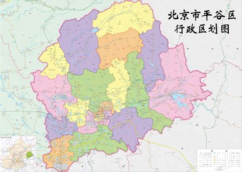 北京平谷区乡镇地图