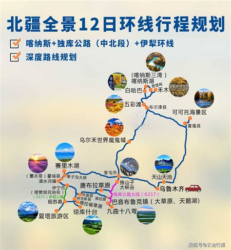 北疆旅游景点地图全图