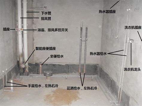 卫生间水电定位尺寸图