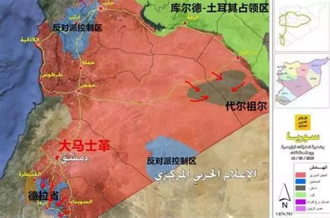 叙利亚政府军最新控制区