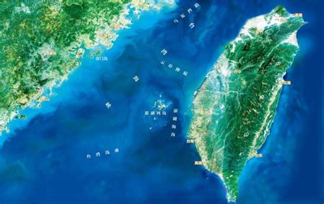 台海上空卫星地图