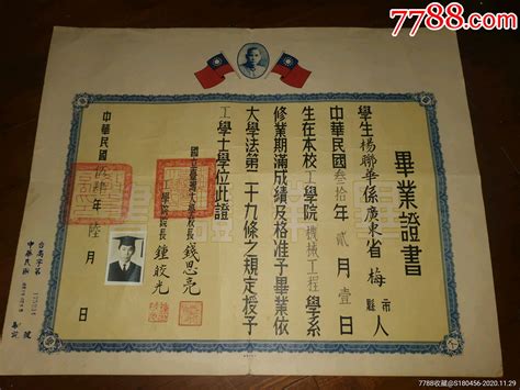 台湾大学毕业证图片