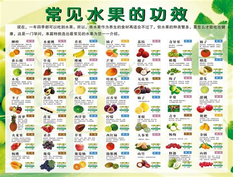 各种水果的营养价值表