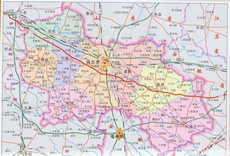 商丘行政区划地图