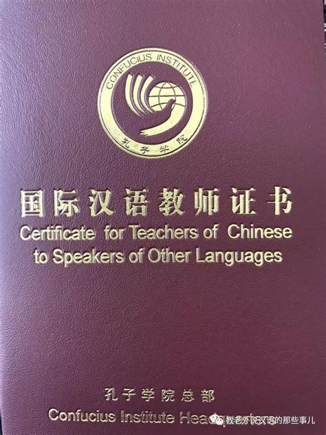 国外认可的教汉语证书
