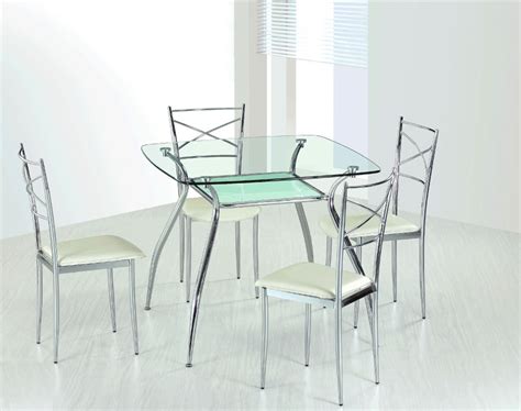 圆钢化玻璃餐桌椅子