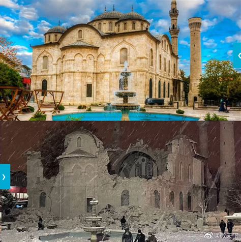 土耳其地震前后影像对比令人心痛