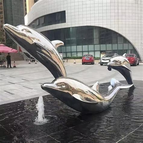 天津不锈钢镜面鲸鱼雕塑