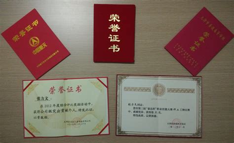 天津市优秀毕业生证书
