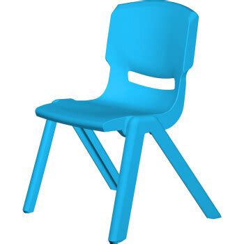学校蓝色靠背椅子