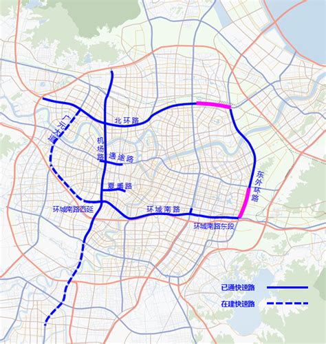 宁波已建成快速路分布图