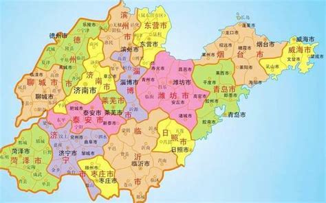 山东行政区划地图图片