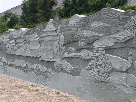 山水浮雕雕塑